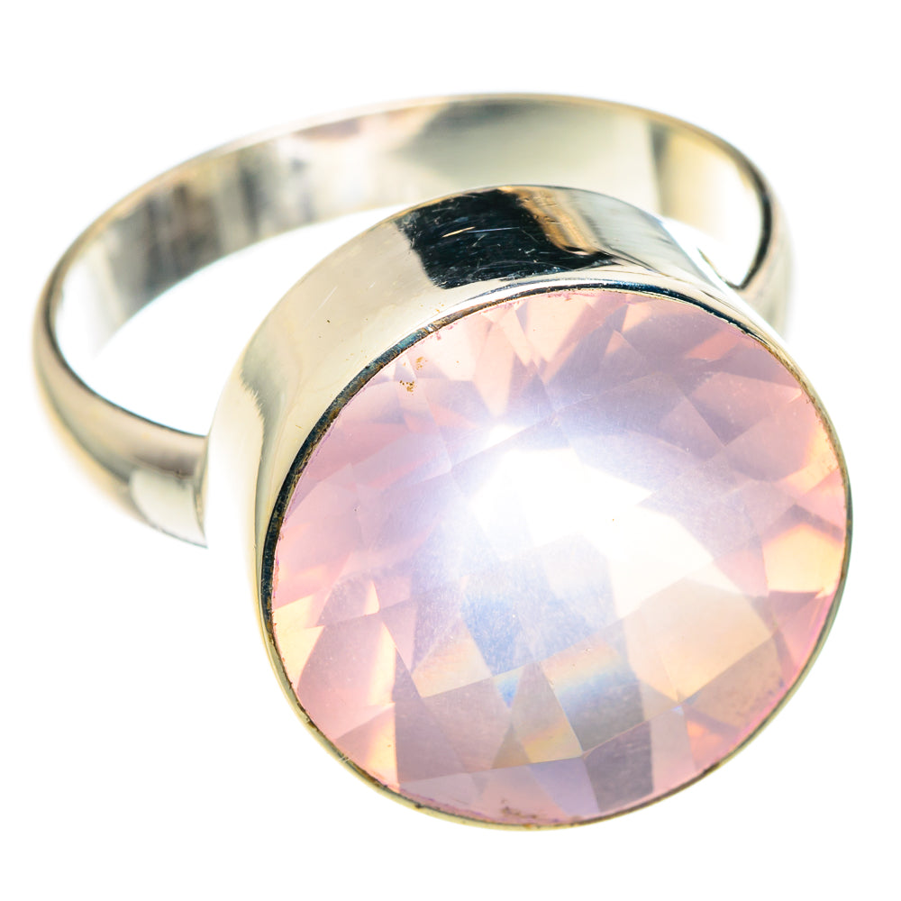 Rose Quartz Rings handcrafted by Anasilvercos - RING90150