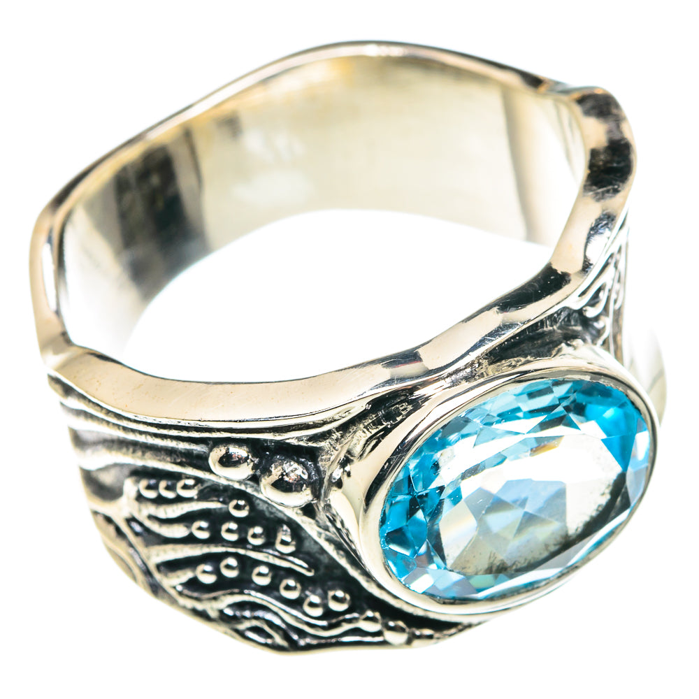 Blue Topaz Rings handcrafted by Anasilvercos - RING90168