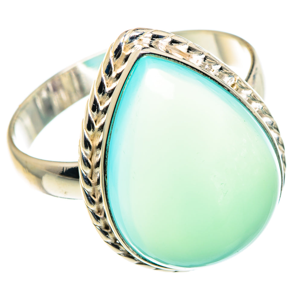 Aqua Chalcedony Rings handcrafted by Anasilvercos - RING90169