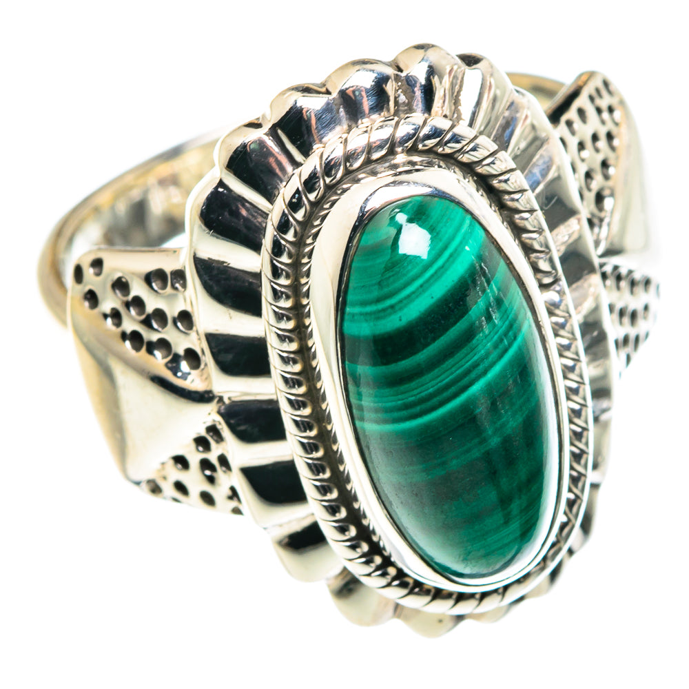 Malachite Rings handcrafted by Anasilvercos - RING90174
