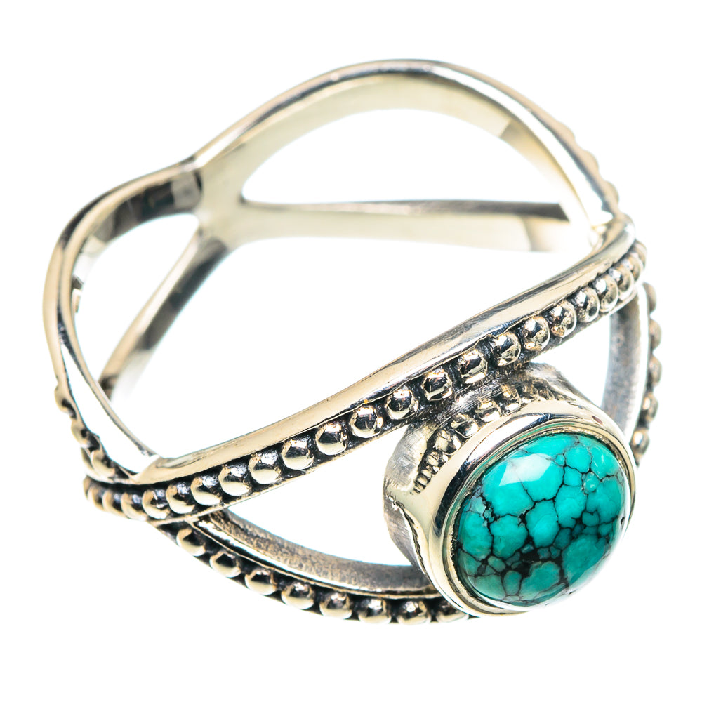 Tibetan Turquoise Rings handcrafted by Anasilvercos - RING90203