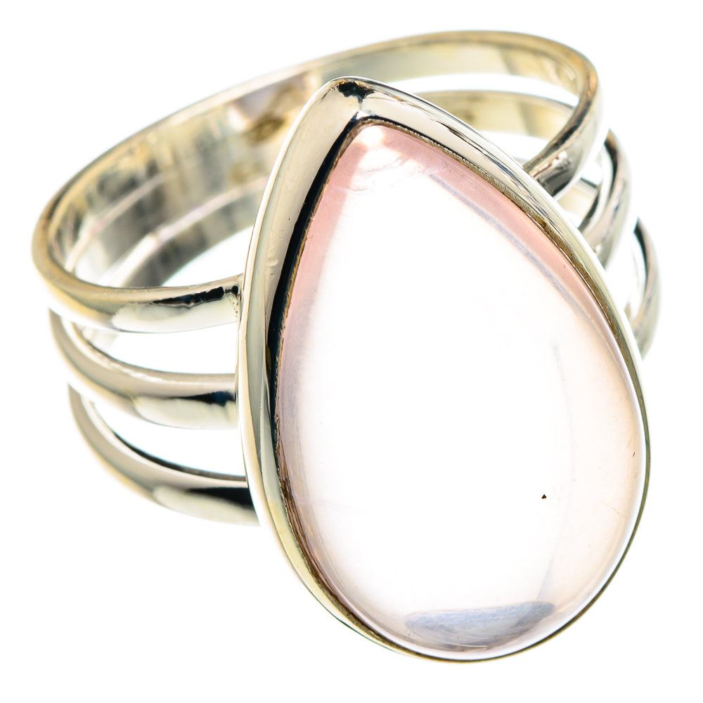 Rose Quartz Rings handcrafted by Anasilvercos - RING90215