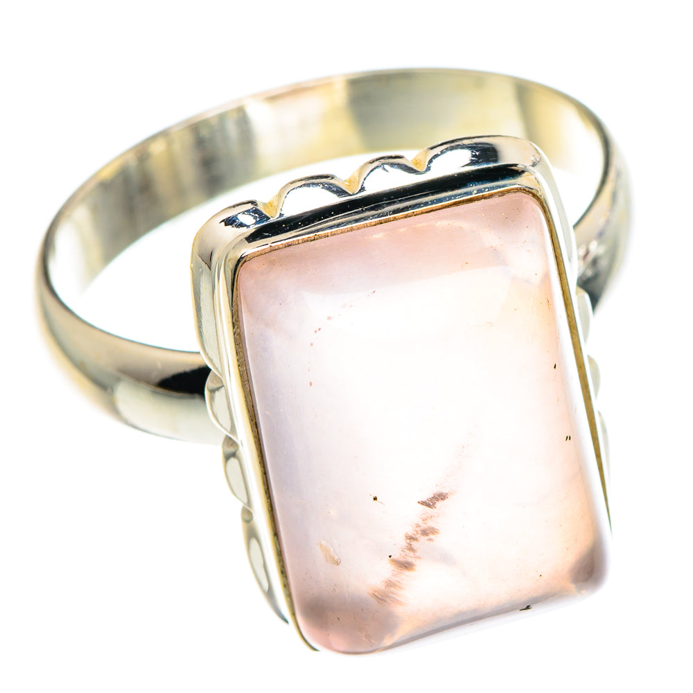 Rose Quartz Rings handcrafted by Anasilvercos - RING90218