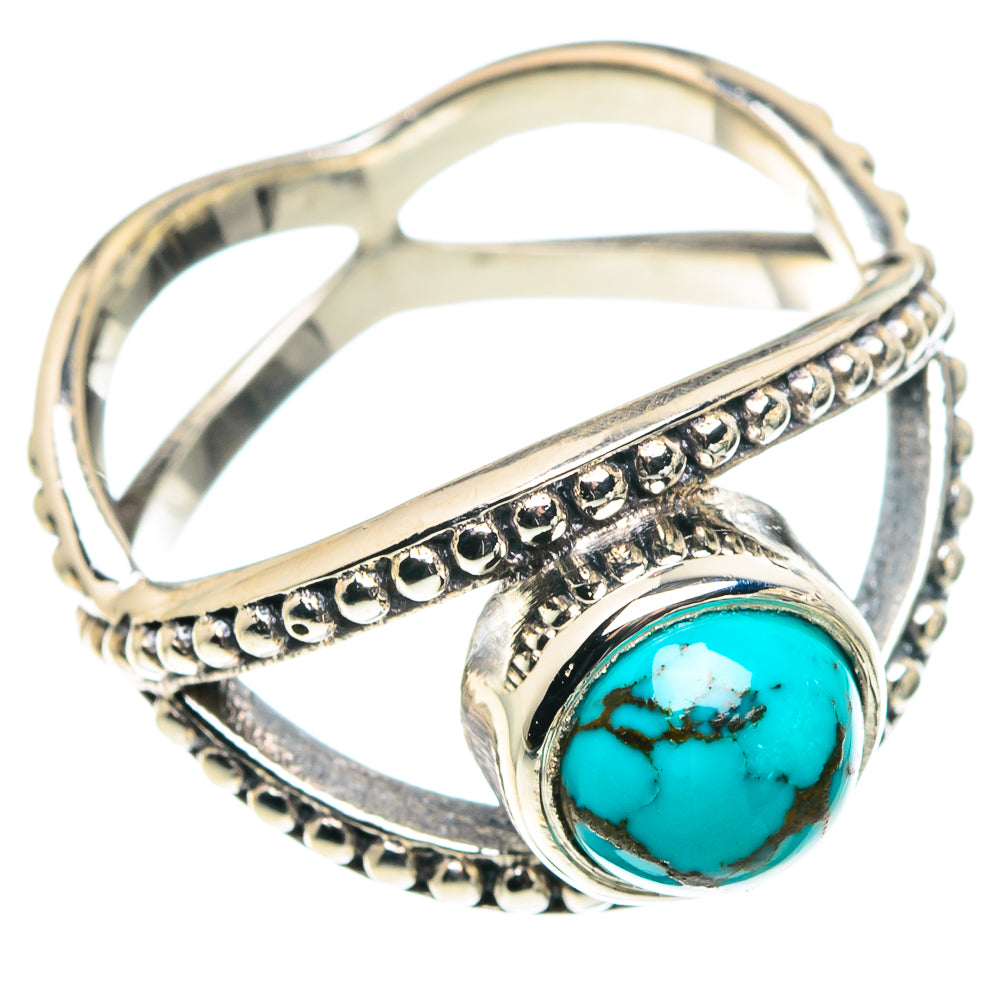 Tibetan Turquoise Rings handcrafted by Anasilvercos - RING90233