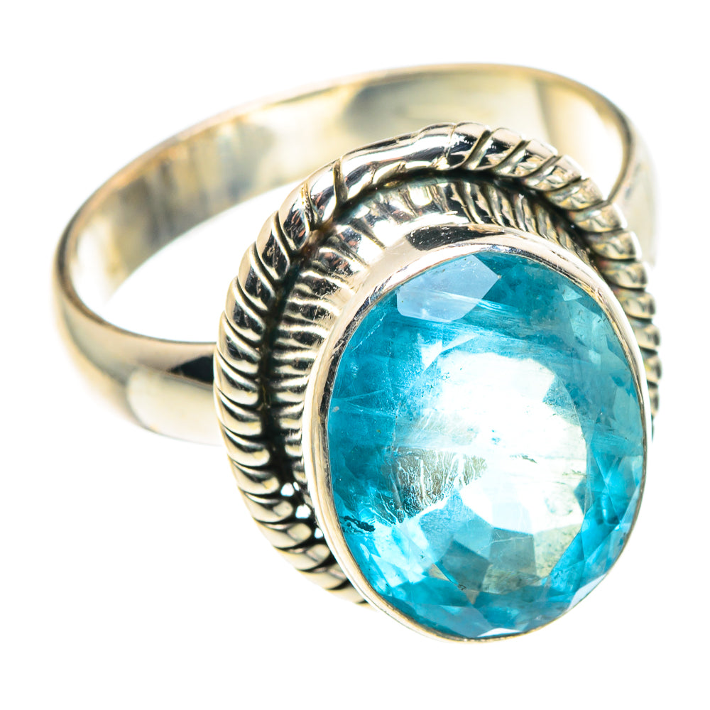 Blue Fluorite Rings handcrafted by Anasilvercos - RING90236