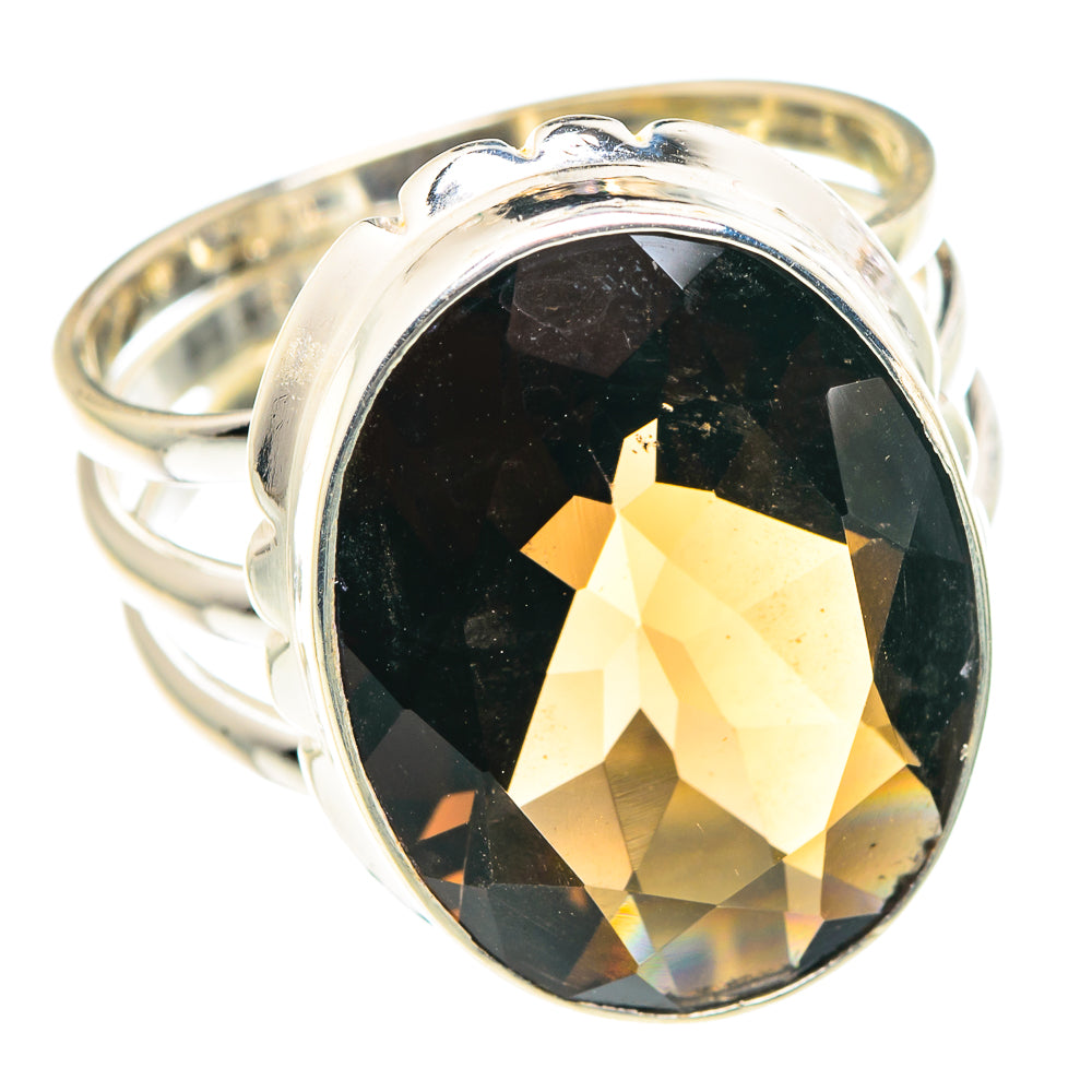 Smoky Quartz Rings handcrafted by Anasilvercos - RING90250