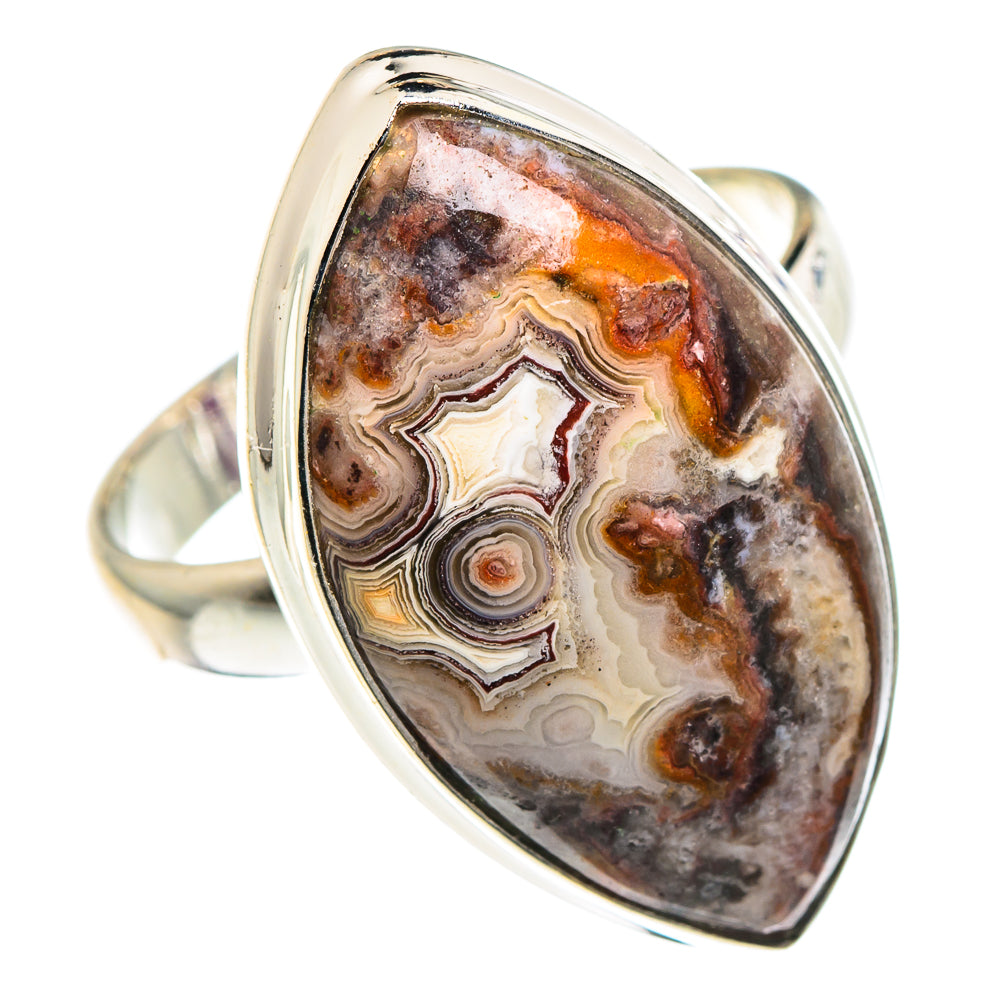 Crazy Lace Agate Rings handcrafted by Anasilvercos - RING90252