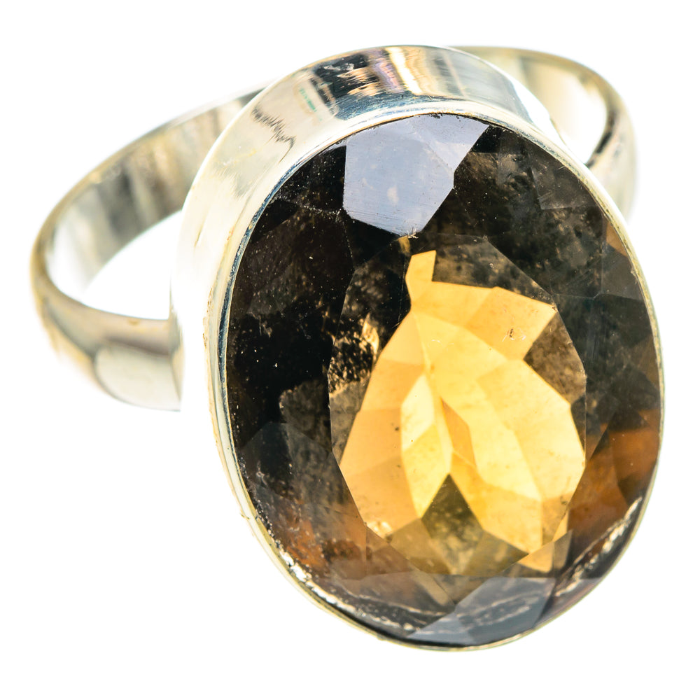 Smoky Quartz Rings handcrafted by Anasilvercos - RING90254