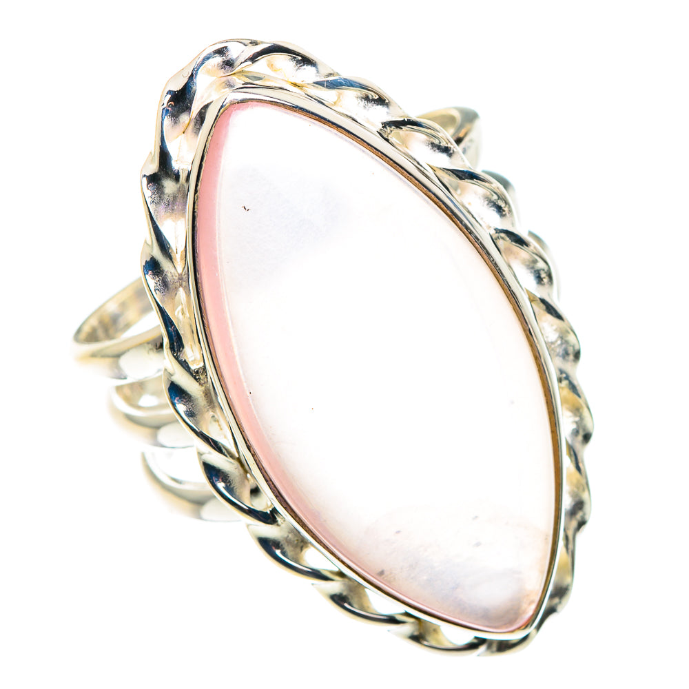 Rose Quartz Rings handcrafted by Anasilvercos - RING90260