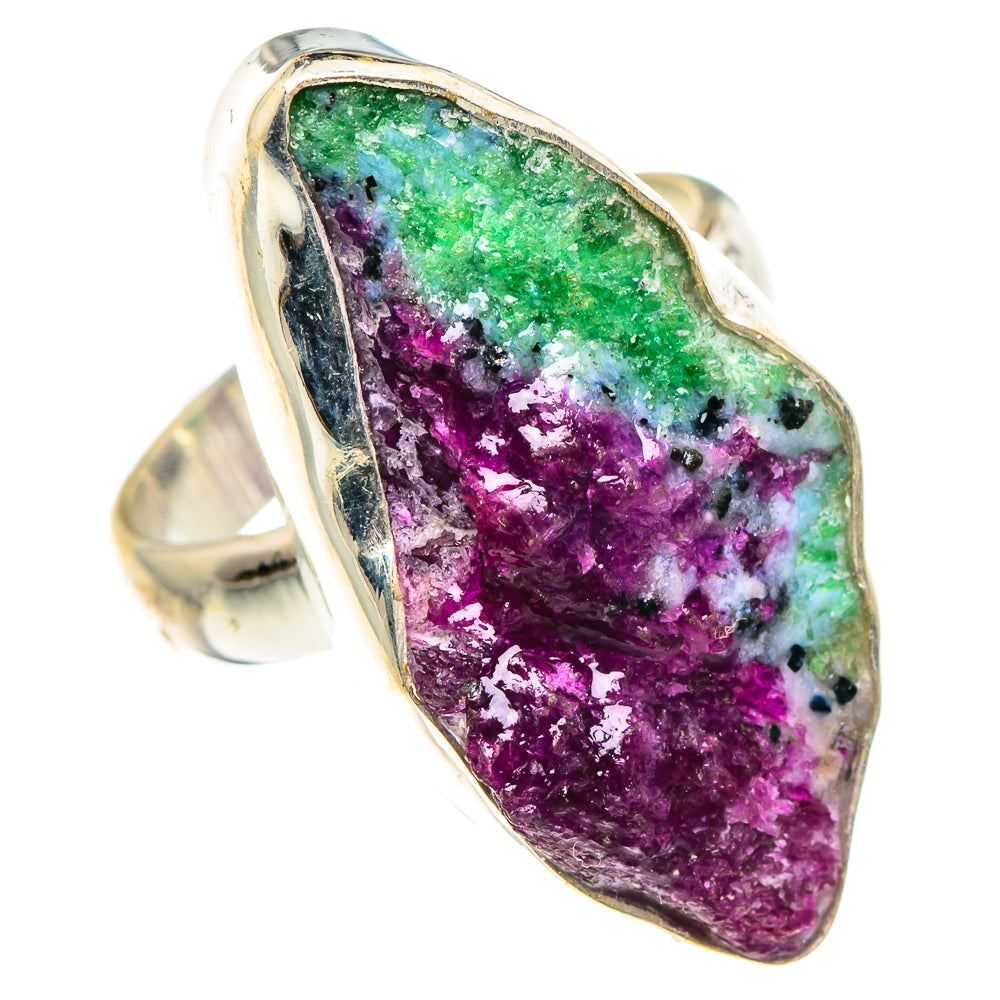 Ruby Zoisite Rings handcrafted by Anasilvercos - RING90275