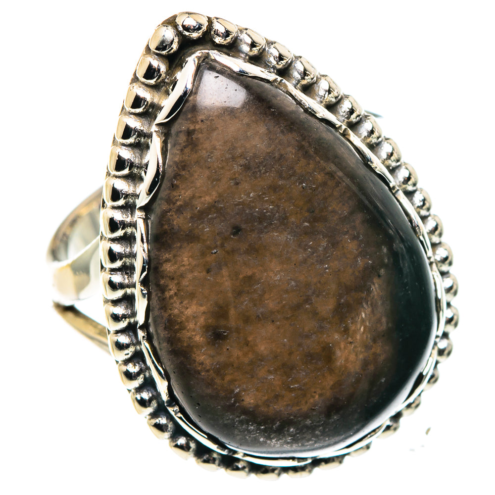 Gold Sheen Obsidian Rings handcrafted by Anasilvercos - RING90290