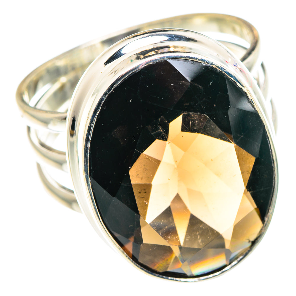 Smoky Quartz Rings handcrafted by Anasilvercos - RING90291