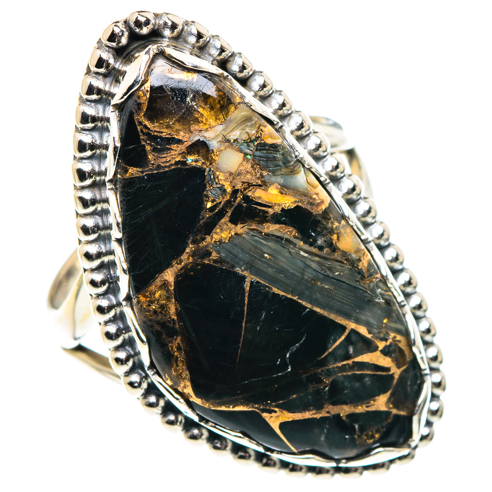 Black Copper Onyx Rings handcrafted by Anasilvercos - RING90306