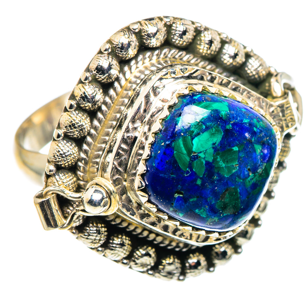 Azurite Malachite Rings handcrafted by Anasilvercos - RING90311