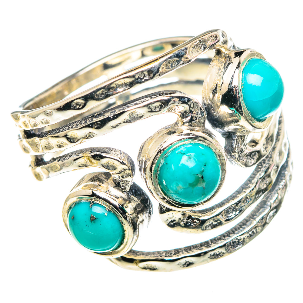 Tibetan Turquosie Rings handcrafted by Anasilvercos - RING90320