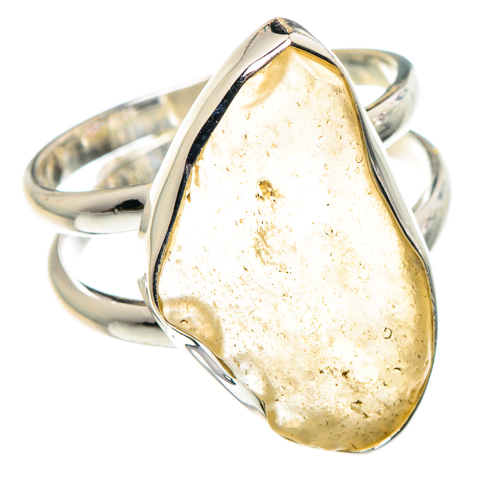 Libyan Desert Glass Rings handcrafted by Anasilvercos - RING90328 - Photo 2