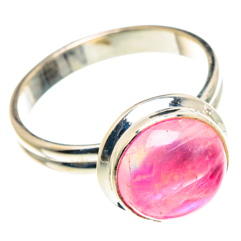 Pink Moonstone Rings handcrafted by Anasilvercos - RING90330