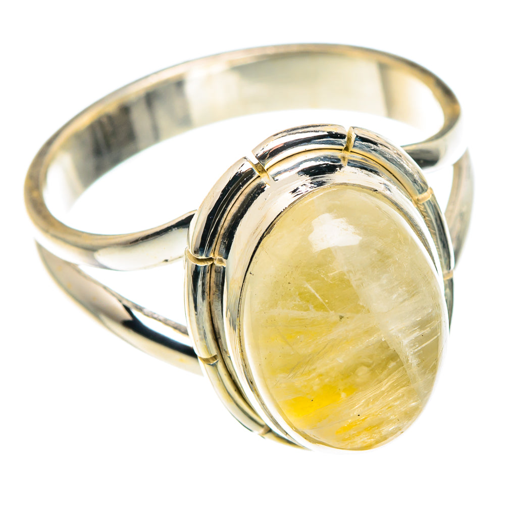 Yellow Moonstone Rings handcrafted by Anasilvercos - RING90346