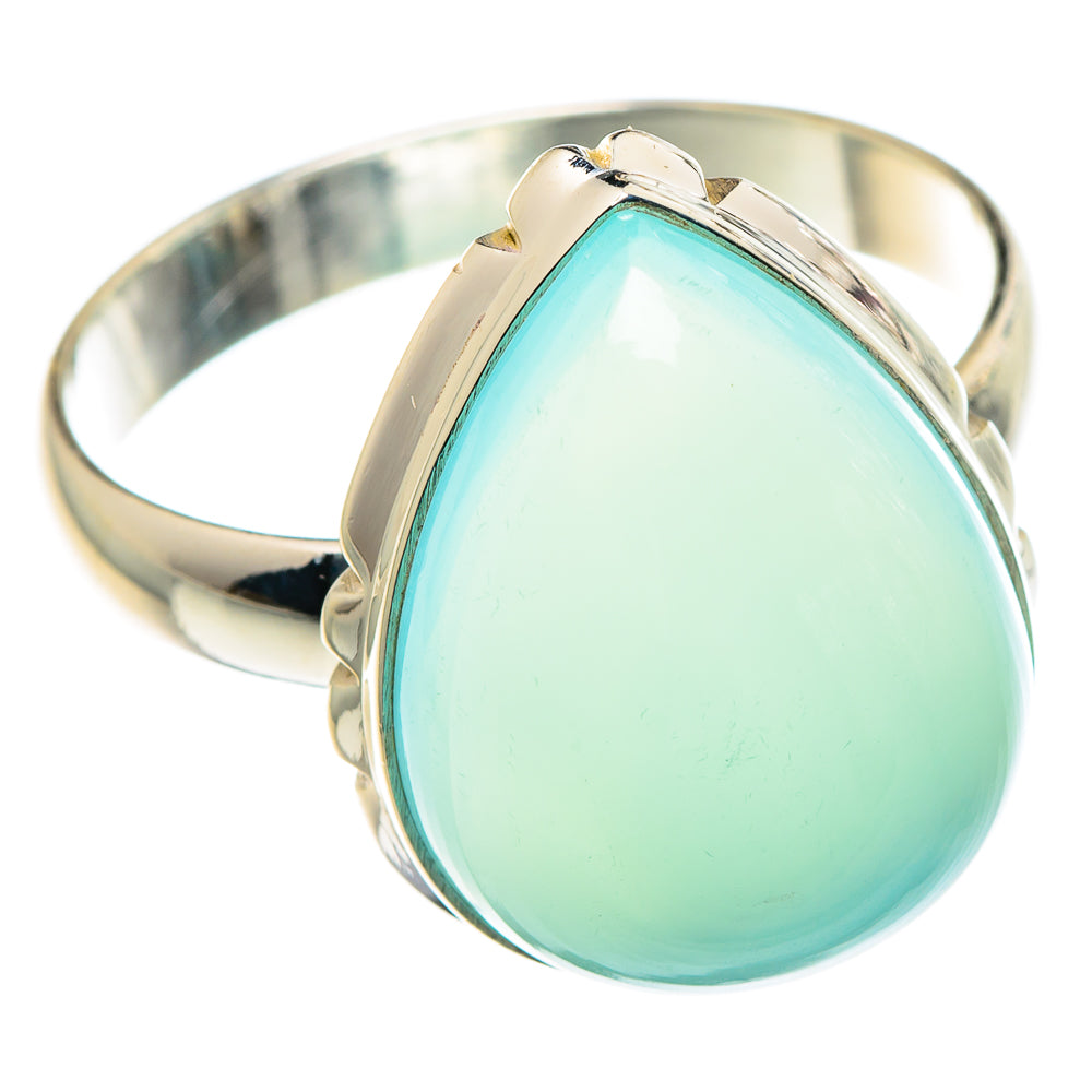 Aqua Chalcedony Rings handcrafted by Anasilvercos - RING90347