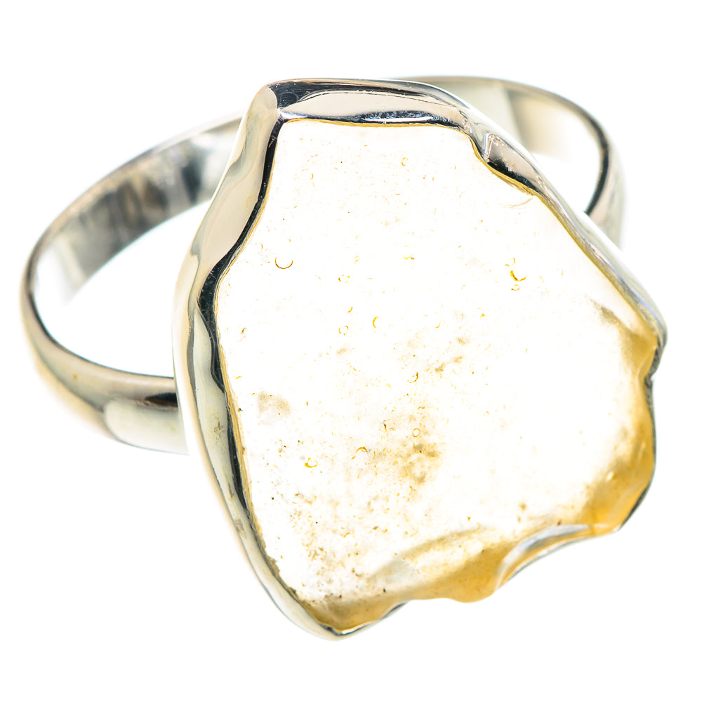 Libyan Desert Glass Rings handcrafted by Anasilvercos - RING90360 - Photo 2