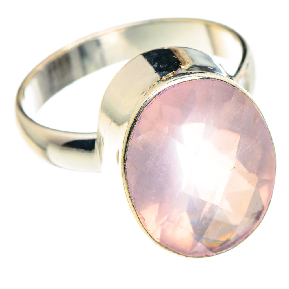 Rose Quartz Rings handcrafted by Anasilvercos - RING90363