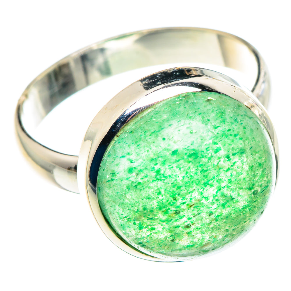Green Aventurine Rings handcrafted by Anasilvercos - RING90385