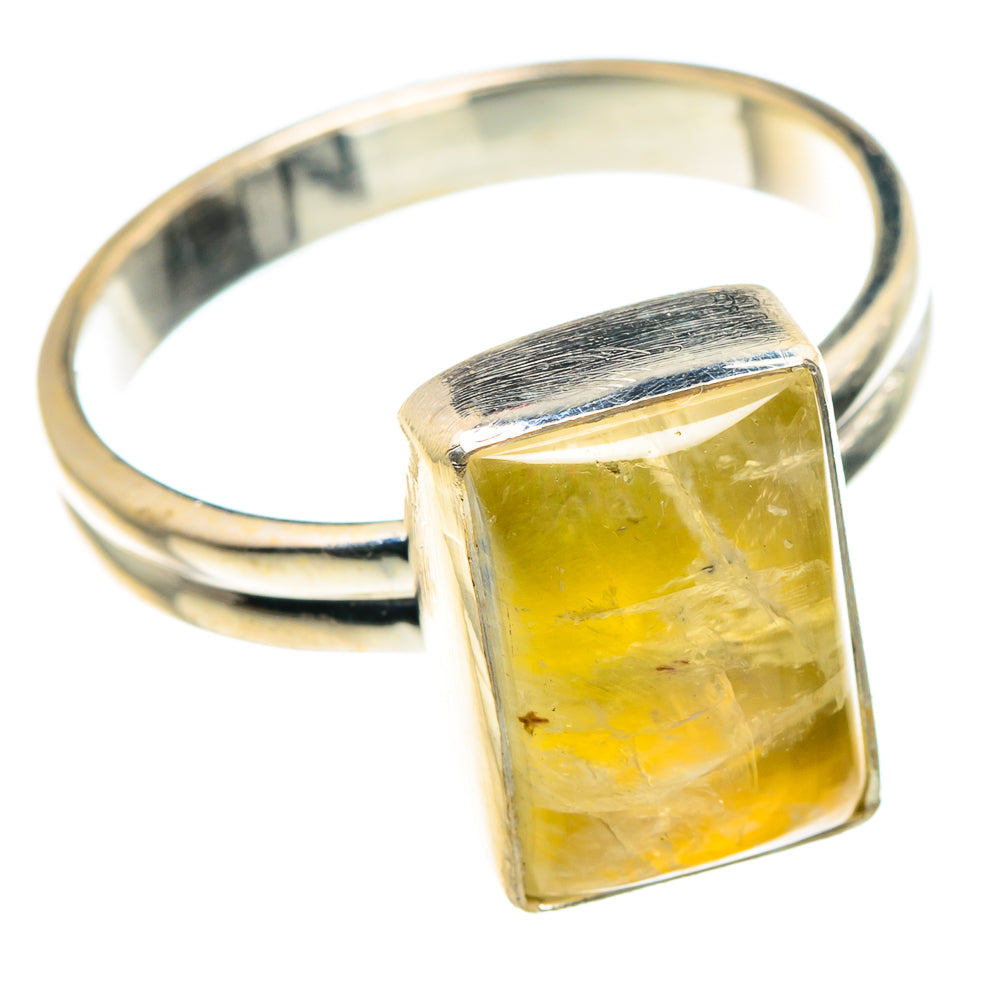 Yellow Moonstone Rings handcrafted by Anasilvercos - RING90404