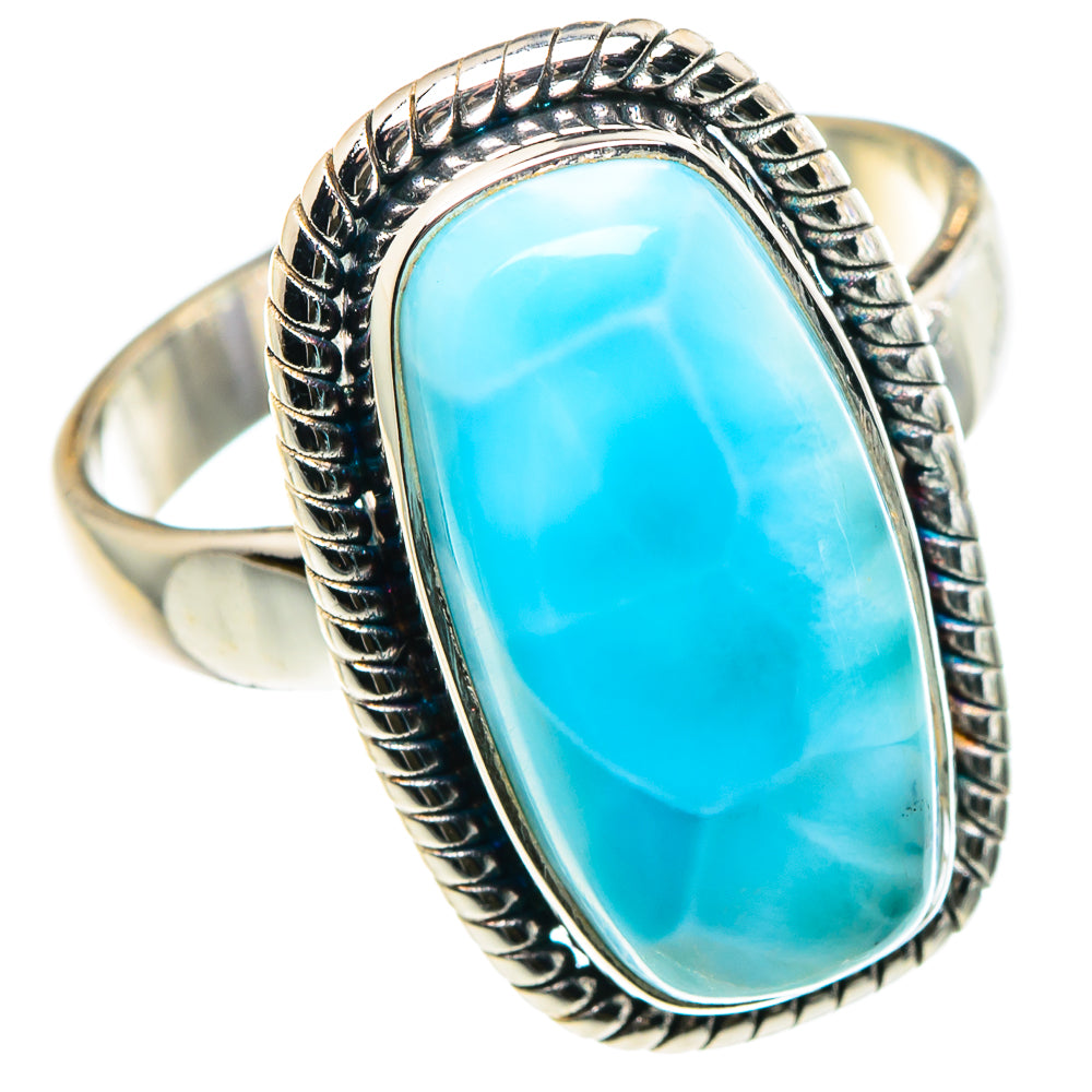 Larimar Rings handcrafted by Anasilvercos - RING90407
