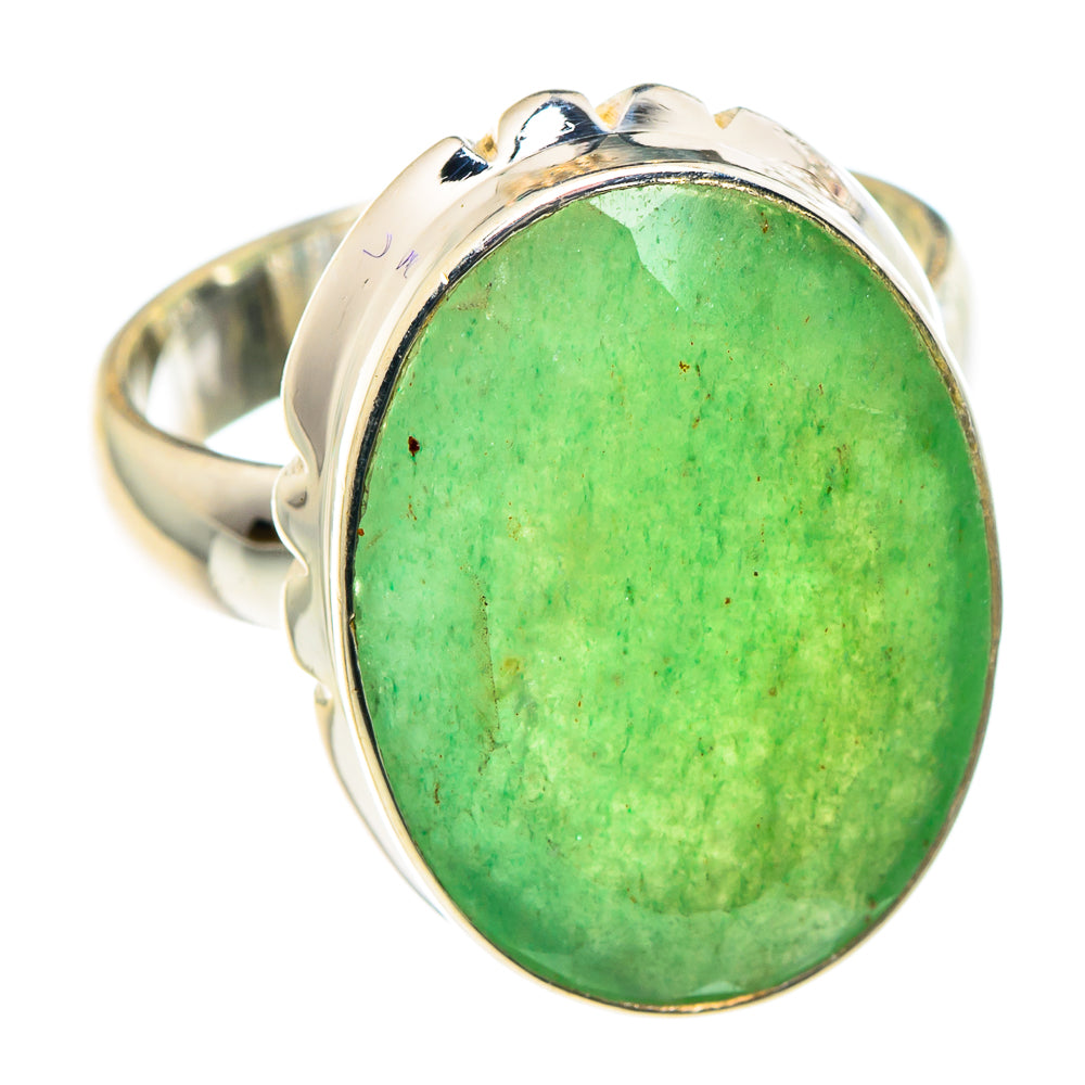 Green Aventurine Rings handcrafted by Anasilvercos - RING90414
