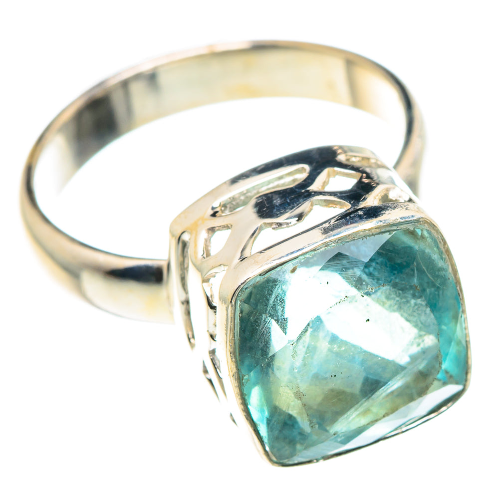 Blue Fluorite Rings handcrafted by Anasilvercos - RING90415
