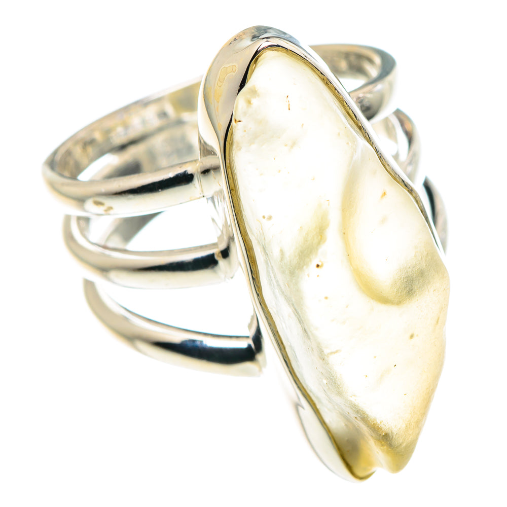 Libyan Desert Glass Rings handcrafted by Anasilvercos - RING90417