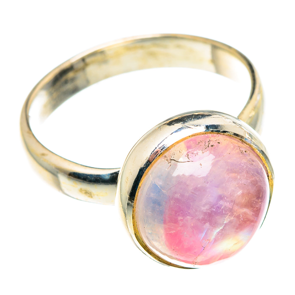 Pink Moonstone Rings handcrafted by Anasilvercos - RING90420