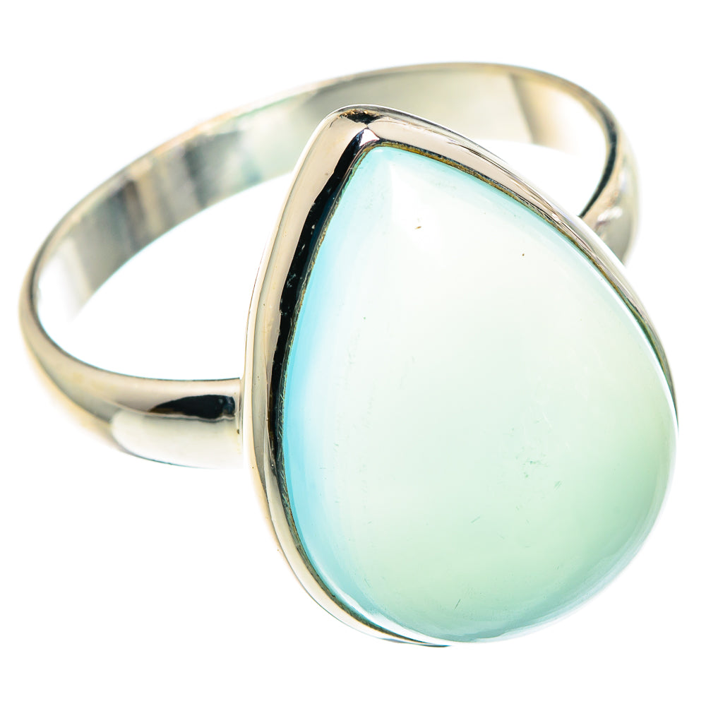 Aqua Chalcedony Rings handcrafted by Anasilvercos - RING90430