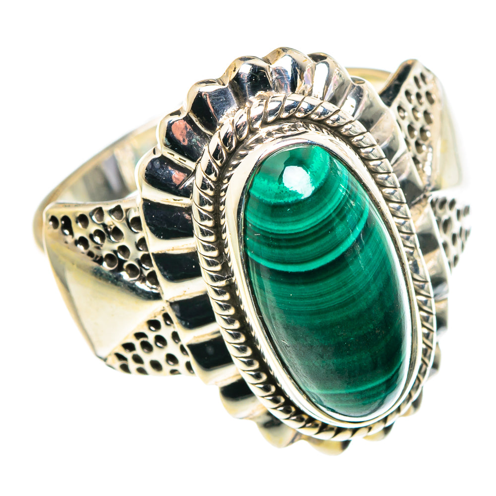 Malachite Rings handcrafted by Anasilvercos - RING90436