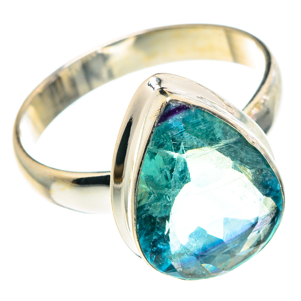 Blue Fluorite Rings handcrafted by Anasilvercos - RING90437