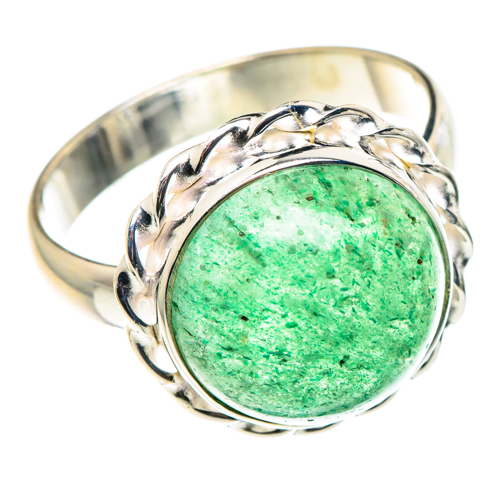 Green Aventurine Rings handcrafted by Anasilvercos - RING90439