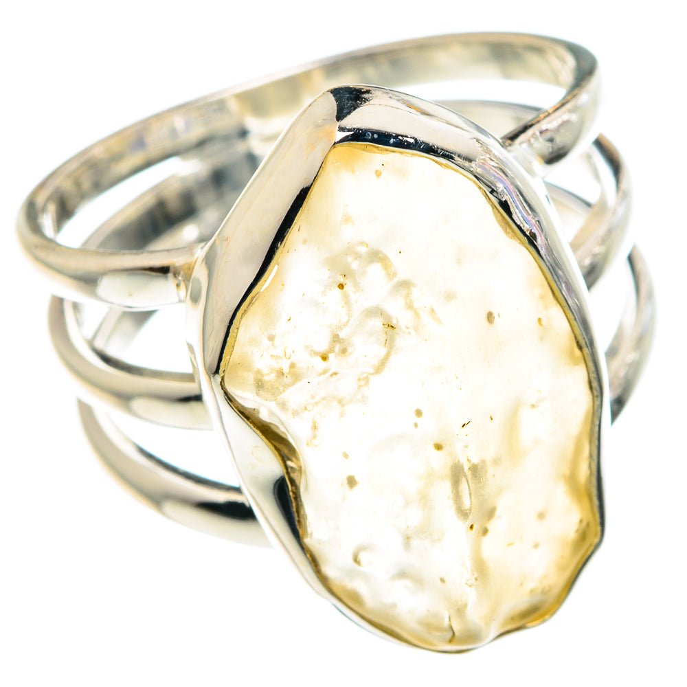 Libyan Desert Glass Rings handcrafted by Anasilvercos - RING90441 - Photo 2
