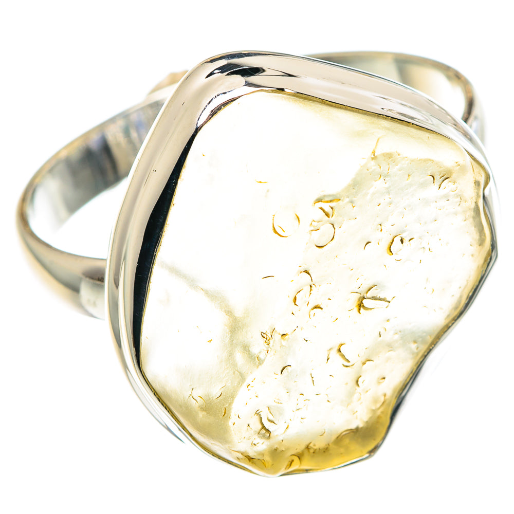 Libyan Desert Glass Rings handcrafted by Anasilvercos - RING90442 - Photo 2