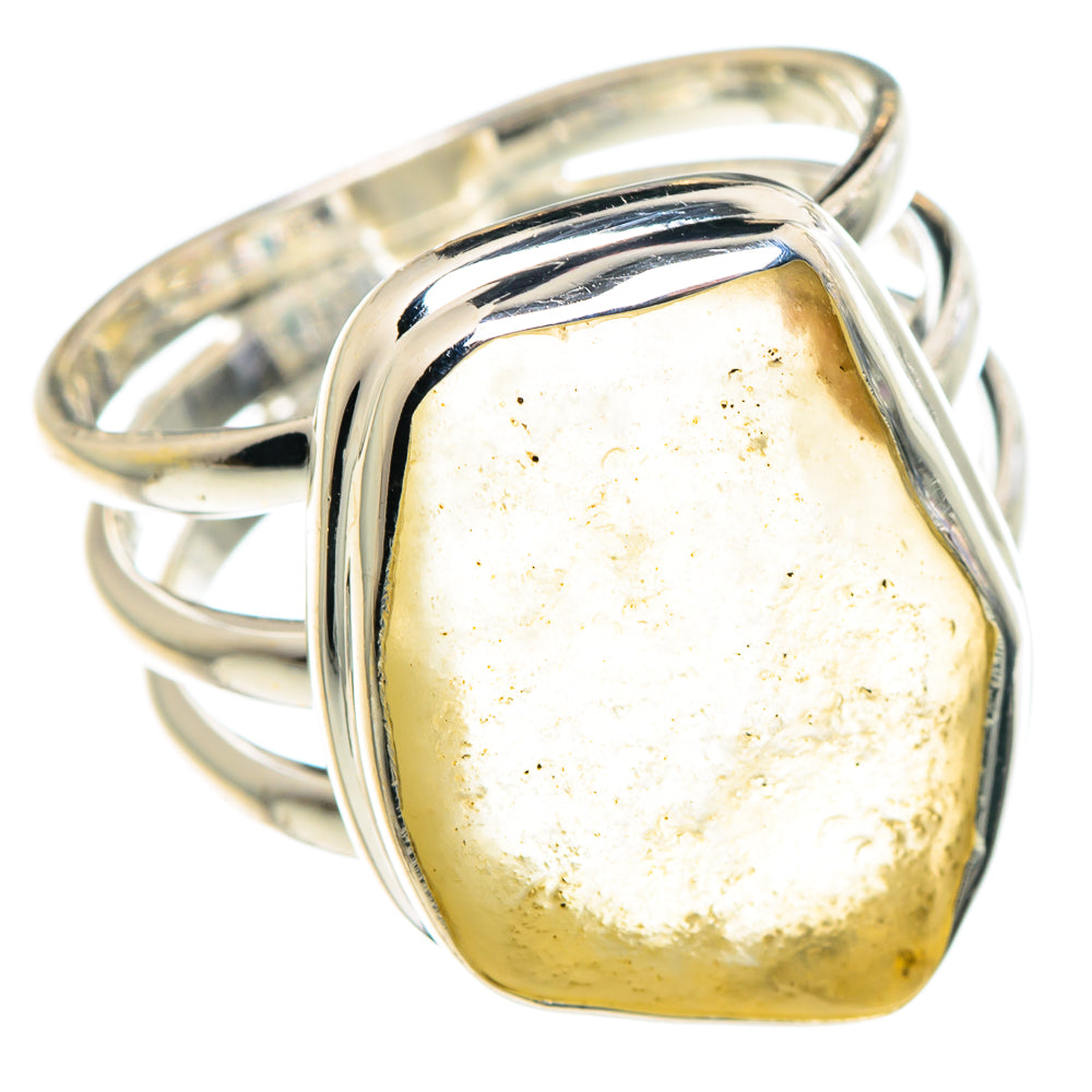 Libyan Desert Glass Rings handcrafted by Anasilvercos - RING90467 - Photo 2