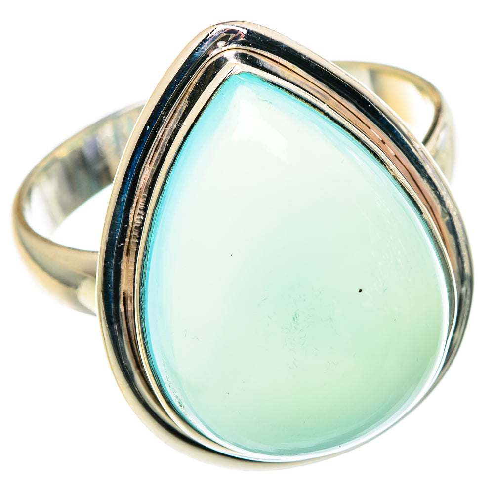 Aqua Chalcedony Rings handcrafted by Anasilvercos - RING90470