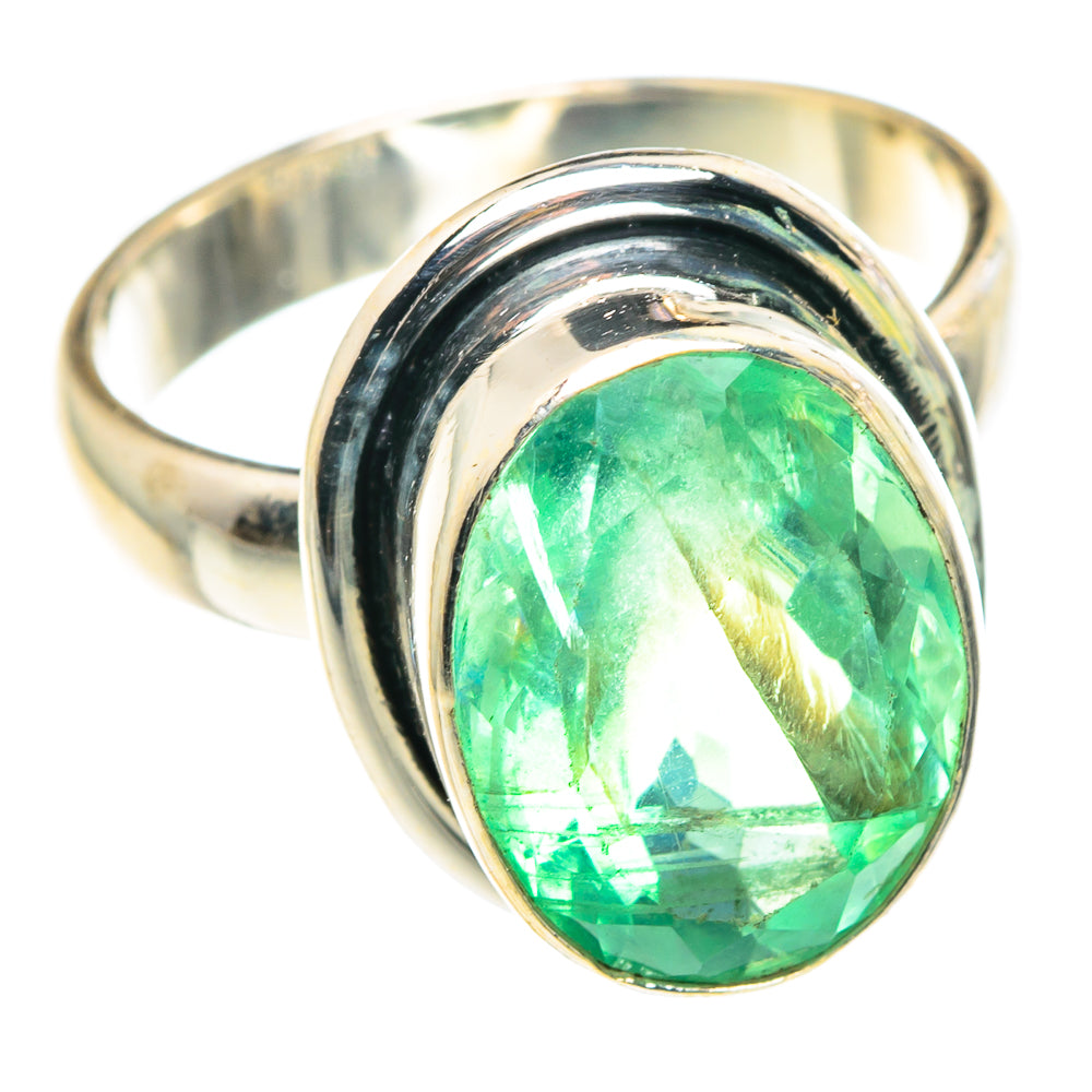 Green Fluorite Rings handcrafted by Anasilvercos - RING90476