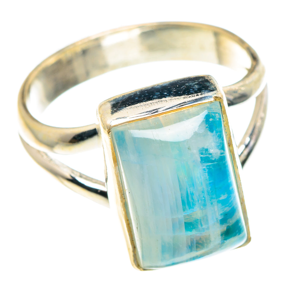 Rainbow Moonstone Rings handcrafted by Anasilvercos - RING90477