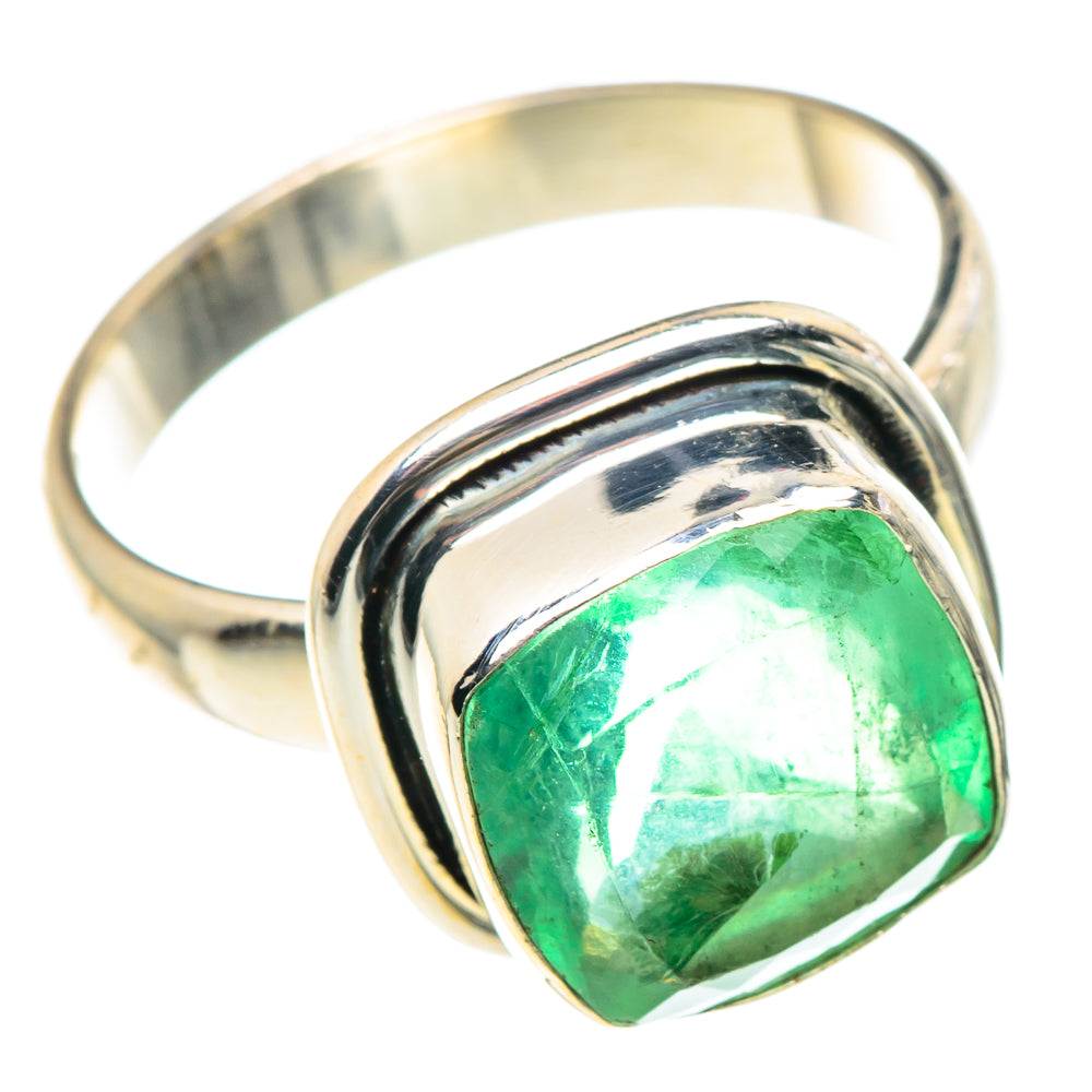 Green Fluorite Rings handcrafted by Anasilvercos - RING90479