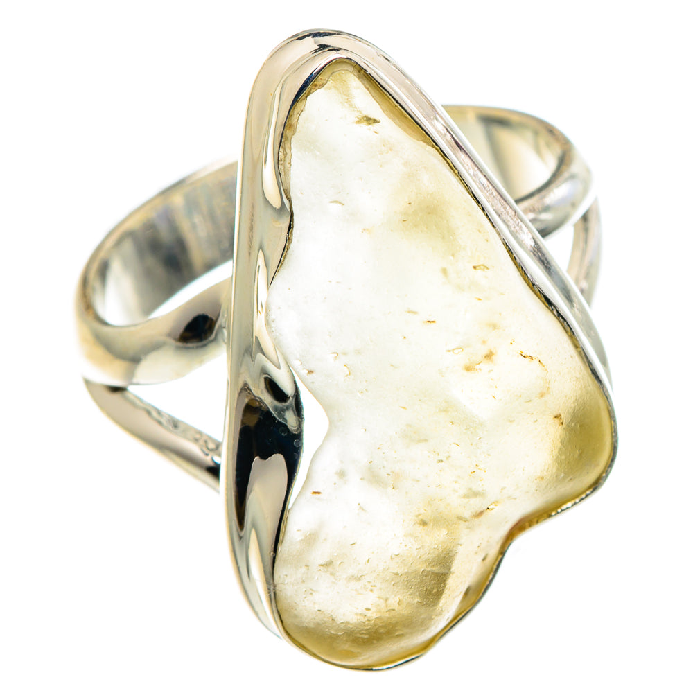 Libyan Desert Glass Rings handcrafted by Anasilvercos - RING90481 - Photo 2