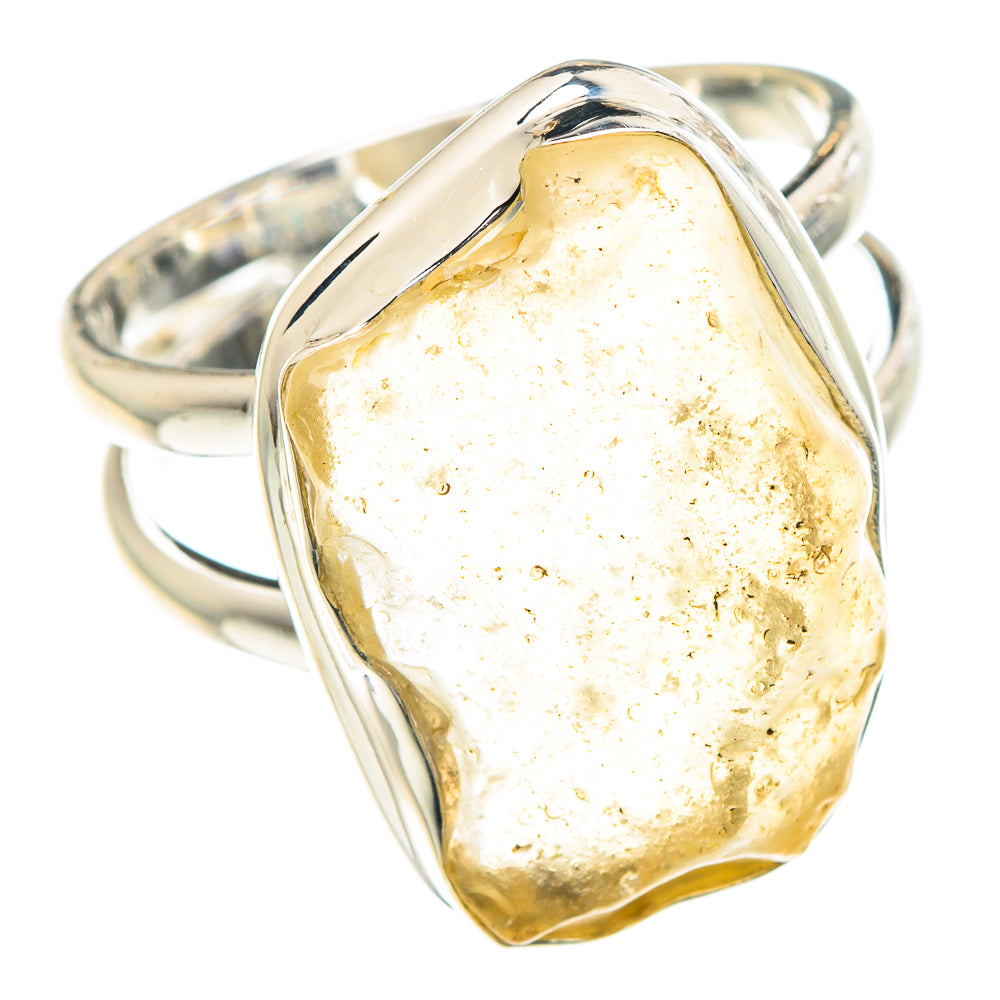 Libyan Desert Glass Rings handcrafted by Anasilvercos - RING90483