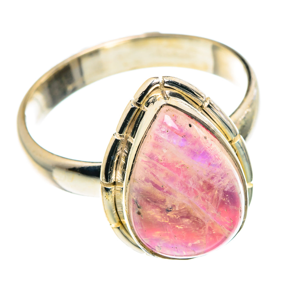 Pink Moonstone Rings handcrafted by Anasilvercos - RING90485