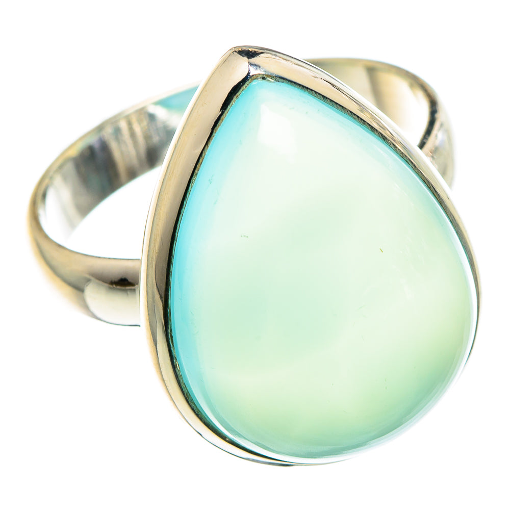 Aqua Chalcedony Rings handcrafted by Anasilvercos - RING90499