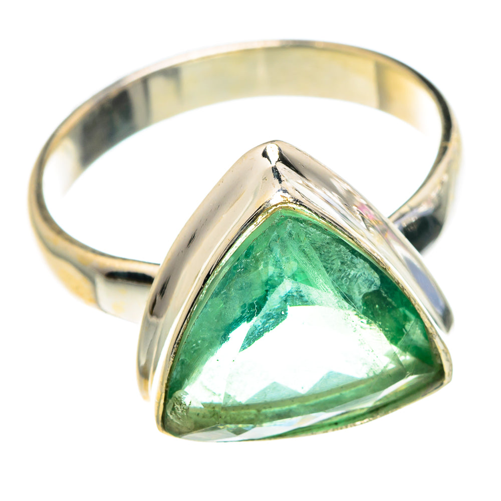 Green Fluorite Rings handcrafted by Anasilvercos - RING90505
