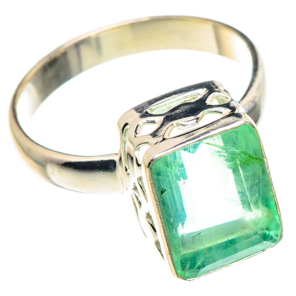 Green Fluorite Rings handcrafted by Anasilvercos - RING90507