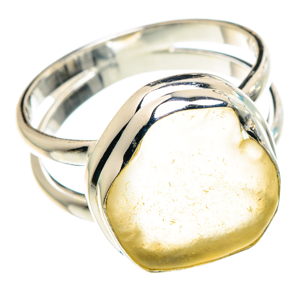 Libyan Desert Glass Rings handcrafted by Anasilvercos - RING90512 - Photo 2